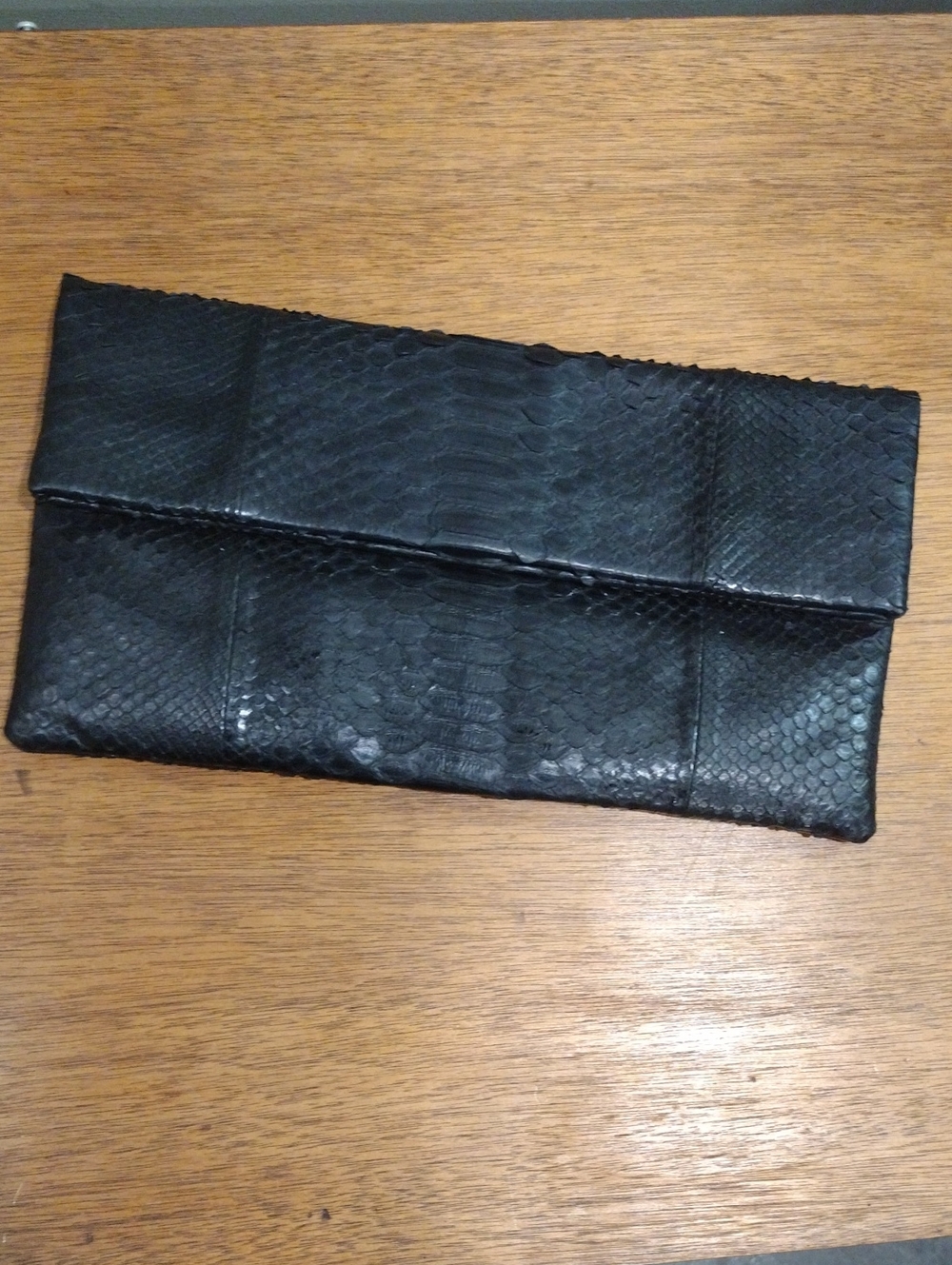 Primary NY Black Textured Clutch Purse